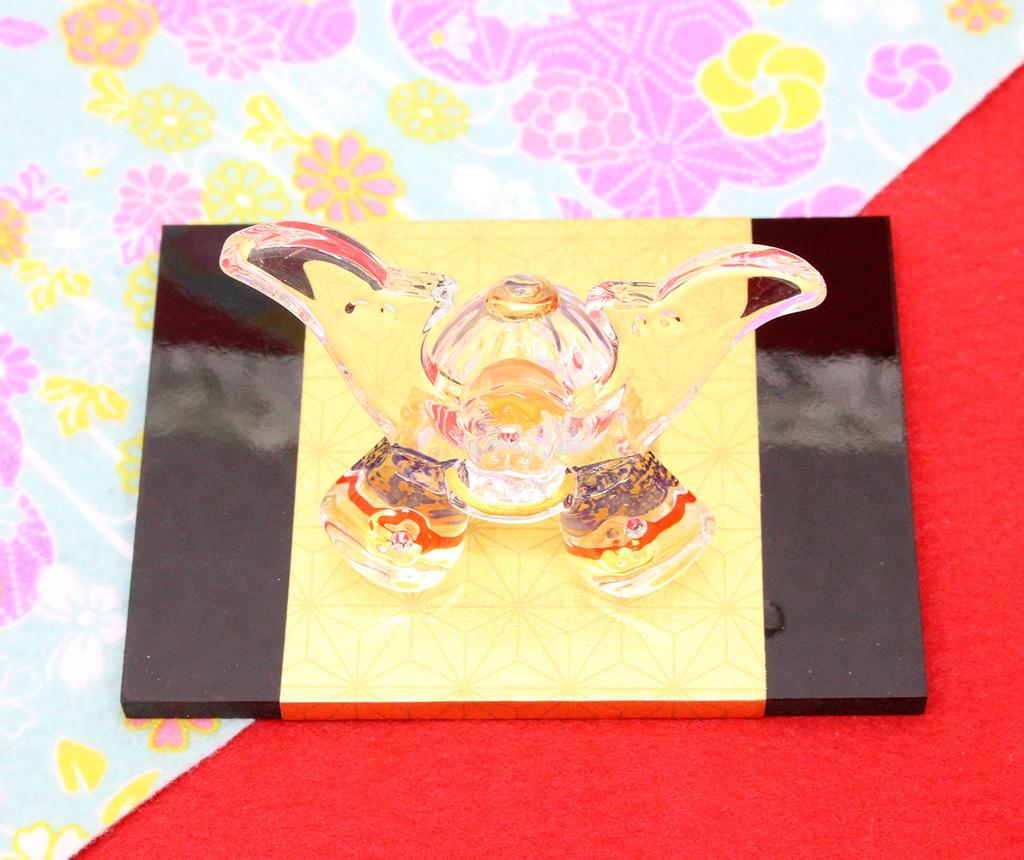 Craftsman House Boys' Day Yuu Glass Kabuto Helmet Ornament (Purple)