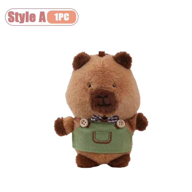 1-4 Stück Capybara Plüsch Schlüsselanhänger Kochform Weiches Spielzeug Hängender Anhänger Niedlicher Mini Schlüsselanhänger Zubehör Taschen Kindergeburtstagsgeschenk