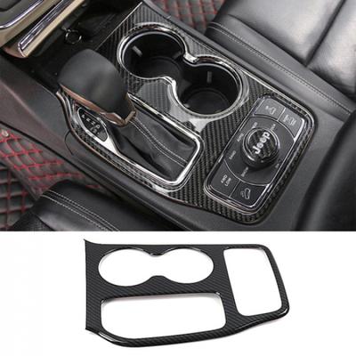 For Jeep Grand Cherokee 16-20 Carbon Fiber Shift Interior Gear Cover Panel Trim
