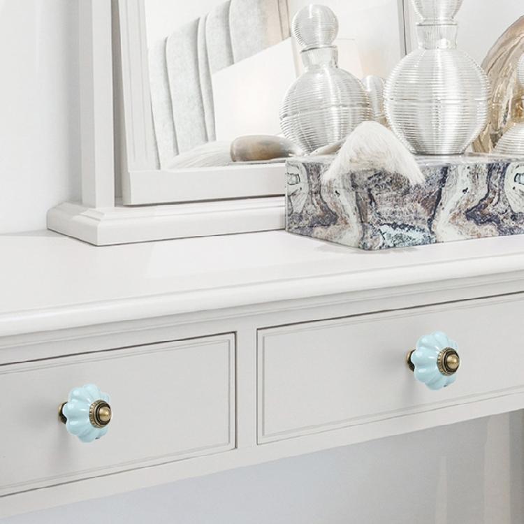 6Pcs Ceramic Cabinet Knob Wardrobe Pulls Pumpkin Shape Drawer Knob Furniture Decorative Handle Furniture Hardware