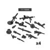 Andra världskriget Militära Vapen Byggklossar Armé Soldater Figurer 98K MG34 MG42 PPSH Vapenbälte Tillbehör Klossar Leksaker För Barn