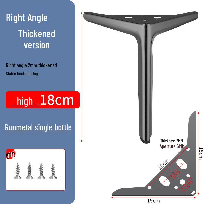 Metal Semicircular Three-Pronged Sofa and Cabinet Support Leg