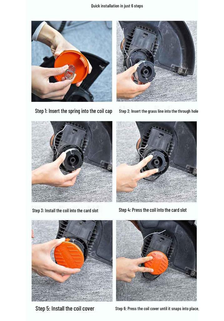 BLACK+DECKER AF-100-3ZP Trimmer Line & Head Set, 12+2+2 Pieces