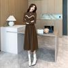 2025 Autumn/Winter Corduroy Camisole Dress with Sweater Layer: Sweet Mid-Length