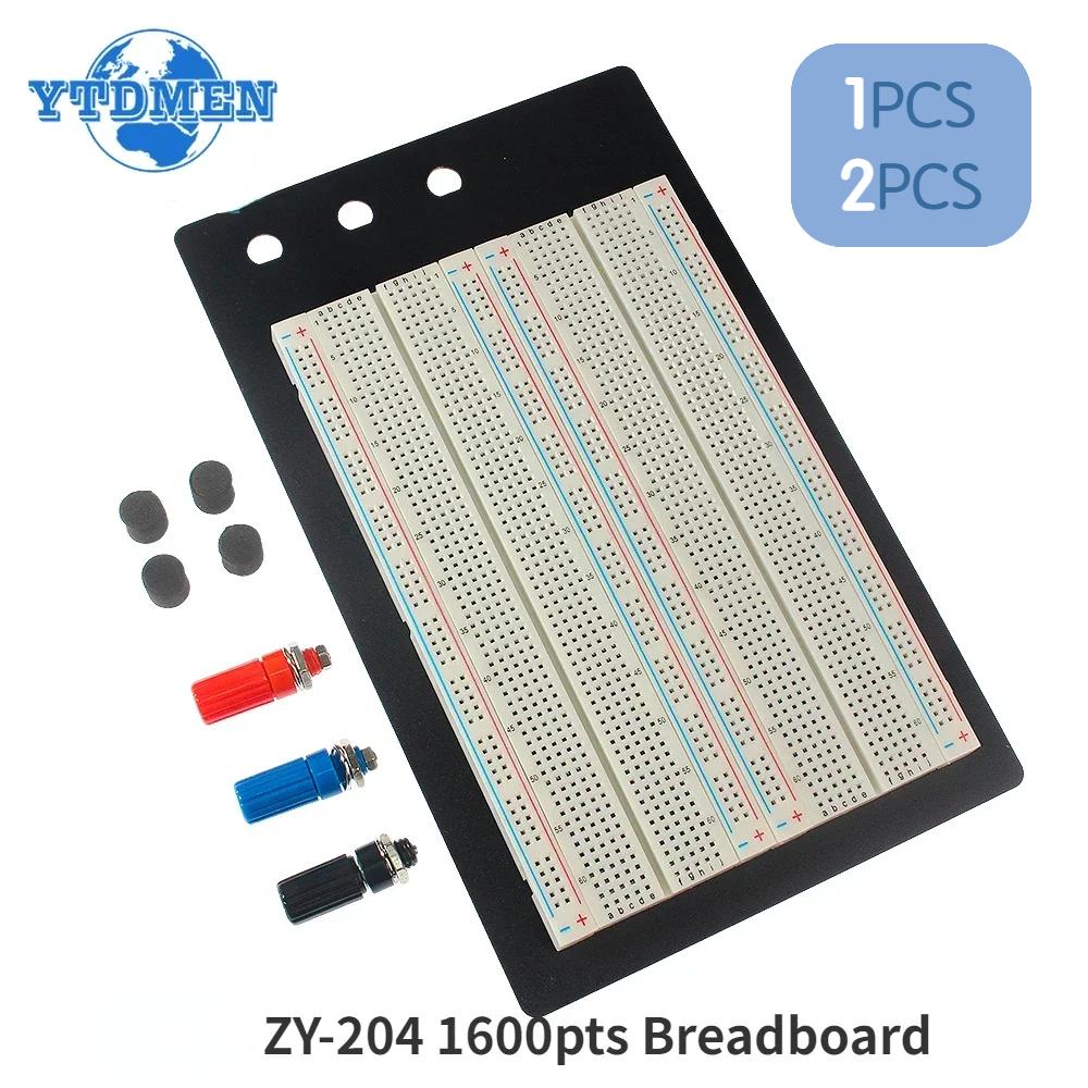 ZY-204 Breadboard 1600pts Protoboard 4 Bus Test Circuit Board Connection Point 1660 Bread Board