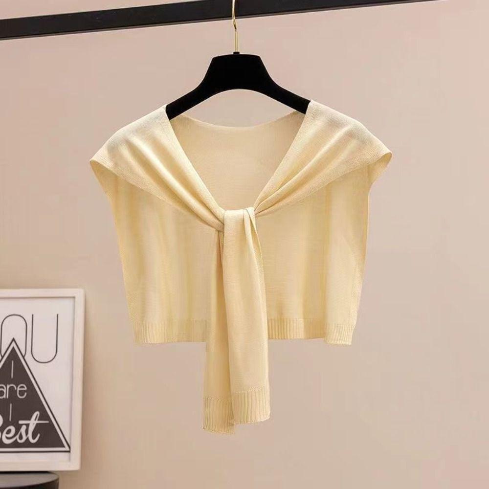Thin Knitted Shawl Cloak Neck Wrap All-match Knitting Shawl Clothes Decoration