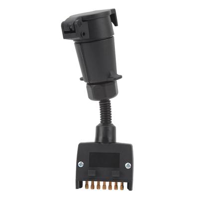 Trailer Adapter Plug 7 PIN Round Female To Flat Male Simple To Operate Wiring Connector for Caravan Boat