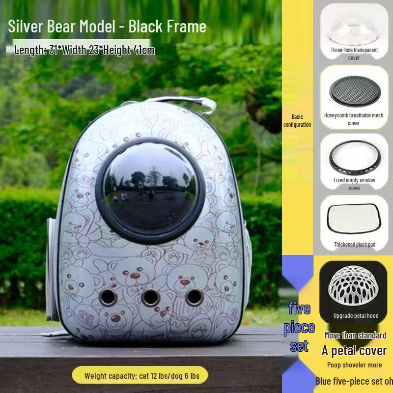 Portable Pet Backpack: Space Capsule for Cats & Dogs