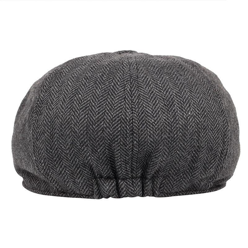 New Fashion casual Gavroche vintage pour hommes automne et hiver béret chapeau britannique chevrons plat hip-hop chapeau béret