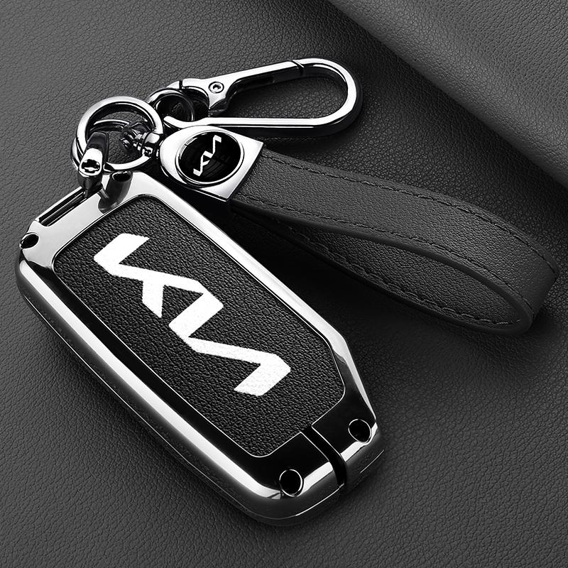 Leather Car Key Case Cover Shell For KIA Sportage R GT Stinger Sorento Ceed Cerato Forte Niro Soul Telluride Protector Keyless