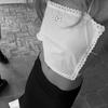 Lace up Hanging Neck Flower Hollow out Beauty Back Square Scarf Bib Type Lace Vest French style Gyaru Sexy Corset Backless Women
