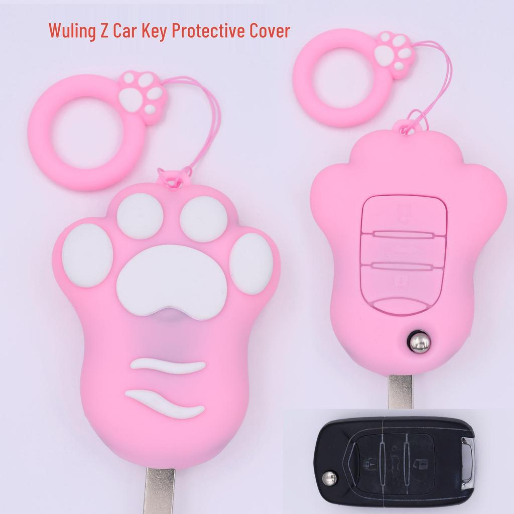 Cat Paw Cartoon Key Cover for Yamaha & Honda Motorcycles