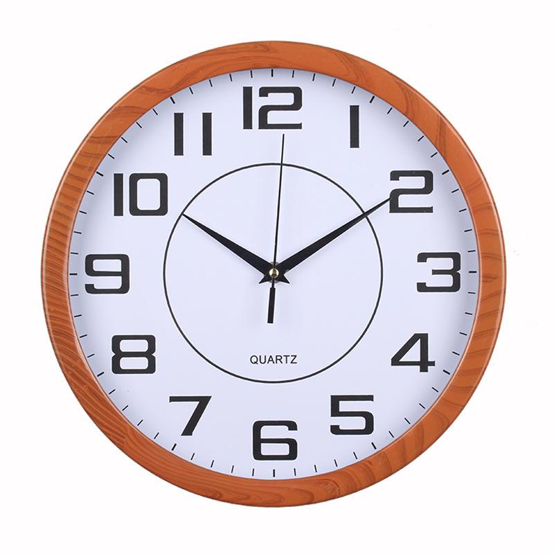 12-дюймовые пластиковые настенные часы круглые простые часы настенные часы для гостиной настенные часы для печати Light