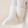 1 Pair Winter Warm Baby Mid Tube Socks Thick Soft Toddler Socks with Non-Slip Stretchy Kids Mid-Crew Thermal Socks