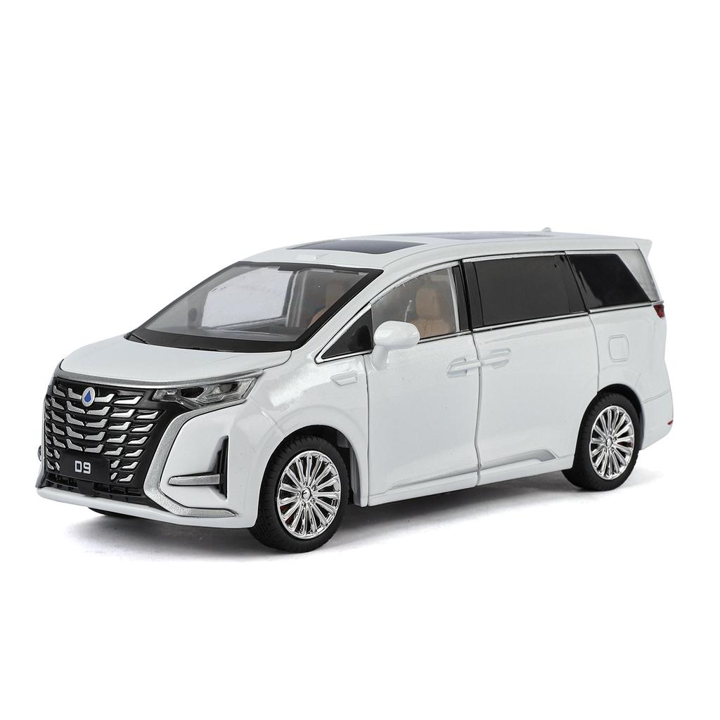 1: 24 Tengshi D9 alloy model rebound sound and light business car model children's birthday gift toy collection decoration