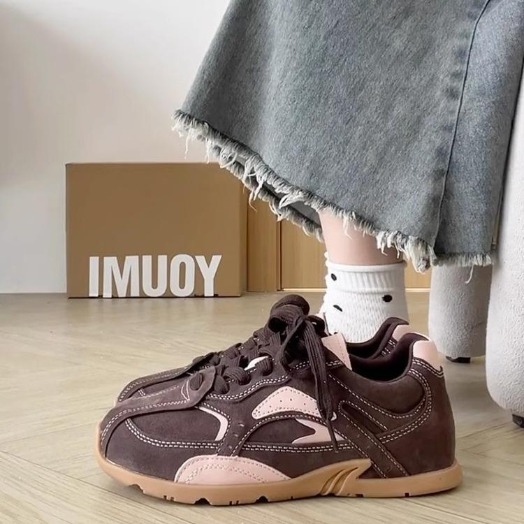 [Weird Aestheticism] Thick-soled inner height-increasing leather women's 2025 summer and autumn new Forrest Gump sports and leisure moral training bo