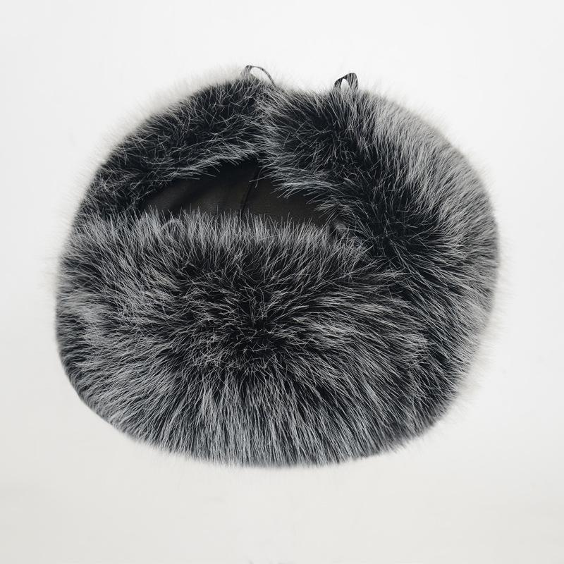Winter Imitation Fox Hair Raccoon Hair Lei Feng Hat Men and Women Plush Warm Cold Ear Protection Fur Foreign Trade Fur Hat