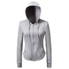"Tight Fit Women's White Long Sleeve Hooded Yoga Jacket"