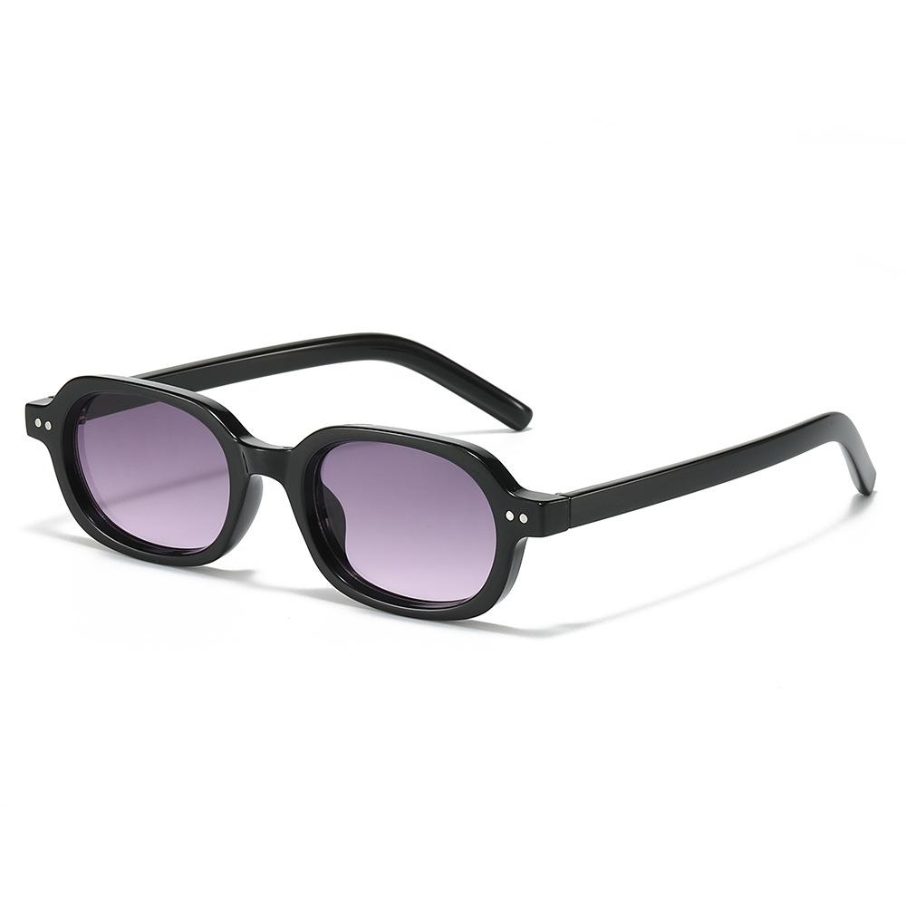 

Fashion Small Oval Men Sunglasses Retro Rivets Shades UV400 Women Jelly Tea Color Gradient Sun Glasses