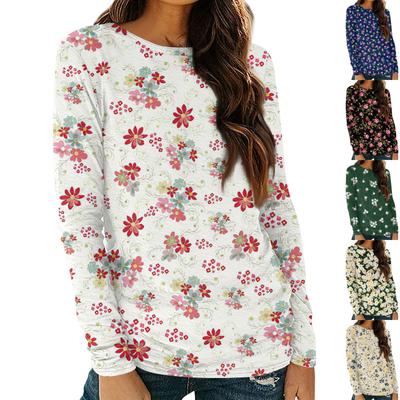 Womens Long Sleeve Round Neck Shirts Basic Tee Casual Top Fall Trendy Tunic Outfits Fitted T Shirts