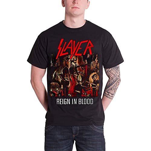 Slayer Men Reign in Blood Short Sleeve T-Shirt, Black, Small S