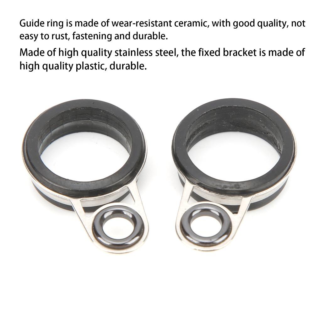 37PCS Ceramic Rings Fishing Rod Guides Multiple Sizes Fishing Rod Eyes Ring Top Tip Ring  Rod Repair
