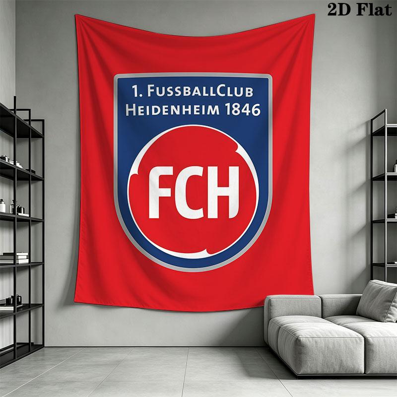 FC Heidenheim Wall Hanging Printed Fabric Blanket Decorative Tapestries for Bedroom Living Room Home Decor