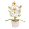 1pc Flower Potted Handmade Tabletop Ornament Elegant Crocheted Knitted 5 Colors Home Decor Artificial Flowers