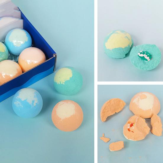 Bath Bombs with Built-In Bath Bubble Toys Skin-Friendly Bubble Bath Set Animal