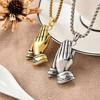 Pendant Accessories Fashion Titanium Steel Bergamot Prayer Gold Pendant Men's Stainless Steel Necklace Pendant