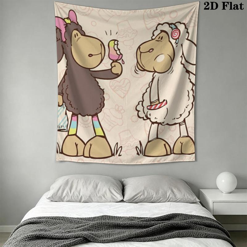 Jolly Cute Wall Tapestry Aesthetic Wall Hanging Printed Fabric Blanket Decorative Tapestries for Bedroom Living Room Home Decor