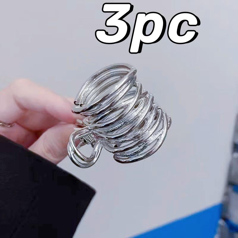 Fashion High Ponytail Clip Metal Hollow Geometric Hair Claw Solid Irregular Long Hair Hairpin Women Hair Accessory Headwear Gift