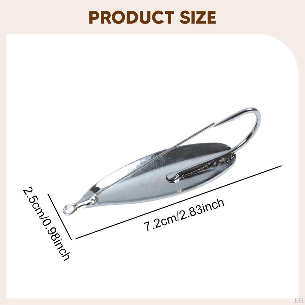 Fishing Spoon Lure Copper Hard Sturdy Weedless for Jigging Drifting, Trolling, Saltwater