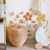 Kreative bemalte Pflanze Blume Schmetterling Schlafzimmer Wohnzimmer Eingang Hintergrundwand Verschönerungsaufkleber