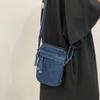Denim-Handytasche mit Reißverschluss, Mini-Schulter- und Umhängetasche für Damen und Herren