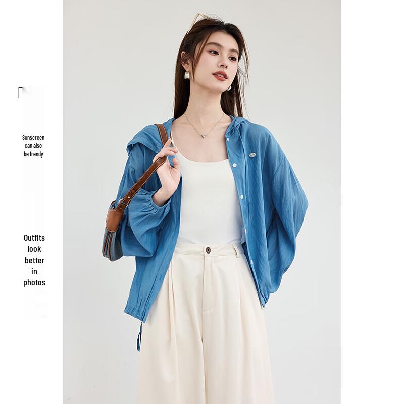 VICTORIA&VERA Women s Hooded Drawstring Jacket L