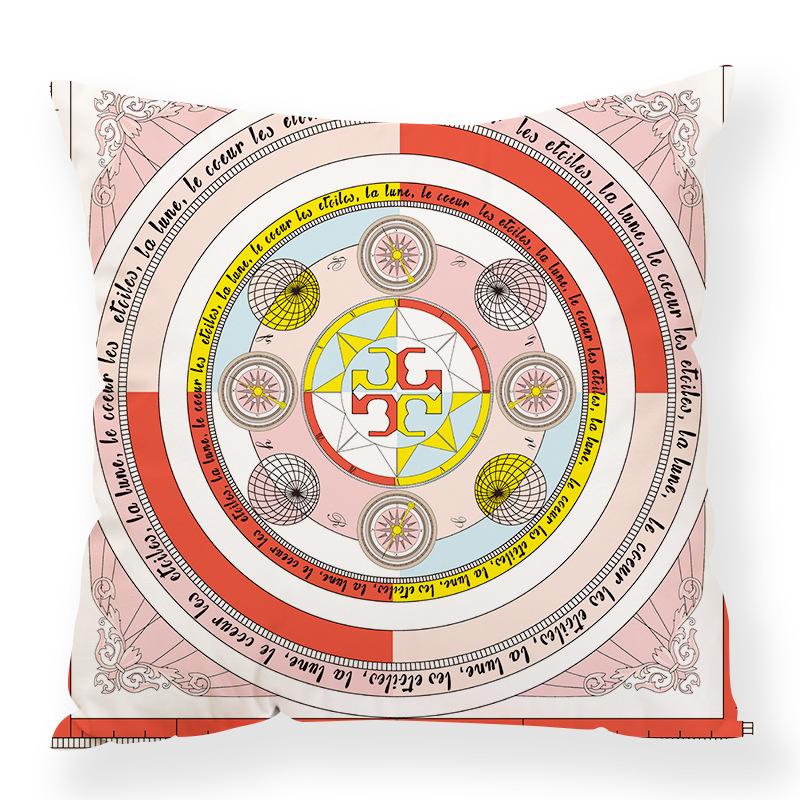 Retro Animal Chain Mixed Elements Digital Printing Pillow Case Car Waist Pillow