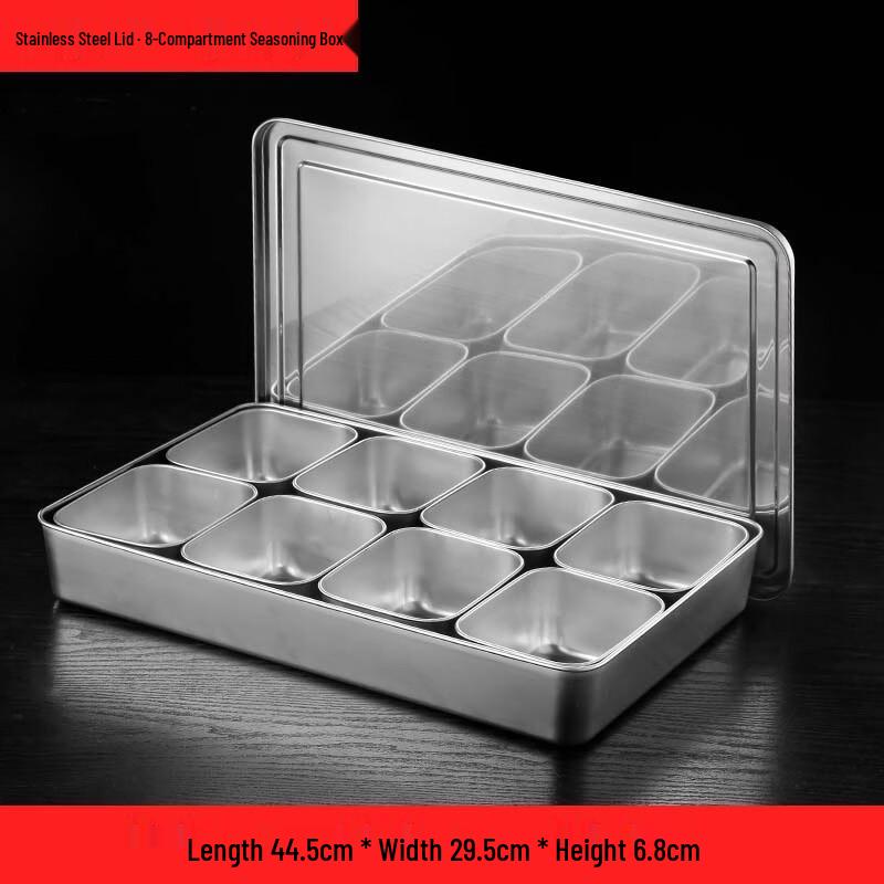 Commercial Stainless Steel Multi-Compartment Ingredient Container