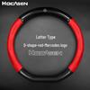 Carbon Fiber Genuine Leather Steering Wheel Cover for Mercedes-Benz C200, GLA200, GLK300, and E-Class