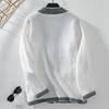 Vintage Autumn Winter Knitwear Cardigan Loose Long Sleeve V Neck Solid Color Sweater Top