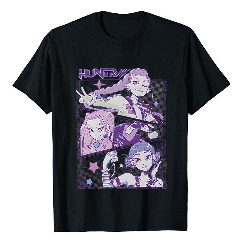 LUXEON Kpop Demon Hunters T Shirt Short SleeveT-shirt Cute Harajuku T Shirt