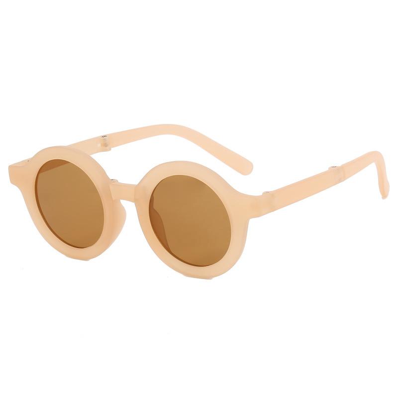 2025 ins cute sunscreen and UV resistant male and female children's glasses UV400 Folding new children's baby concave shaped