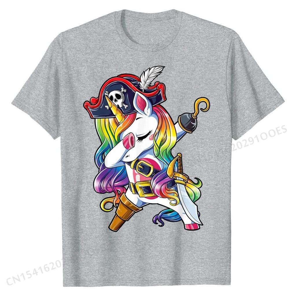 Dabbing Unicorn Pirate Roger Costume Kids Girls Boys T-Shirt Tops Shirt Cute Printed On Cotton Men's T Shirt