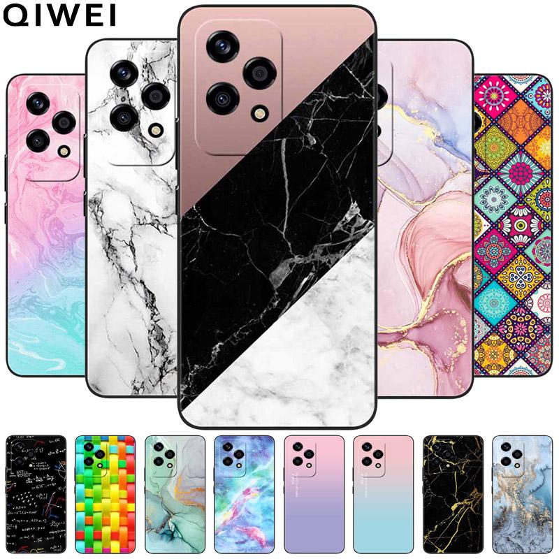For Honor 200 Lite Case Soft Silicone Fashion Marble TPU Phone Cases for Honor200 Lite 200Lite Cover Capa 6.7'' Shockproof Shell