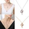Unique Crystal Net Pendant Necklace Adjustable Length Necklace with Diamond Inlayed Cage Pendant for Fashionistas