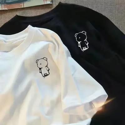 Small 100% Pure Cotton Round-neck High-quality 2025 Short-sleeved Top for Both Men and Women 2D Printed Clothing Pro Choice