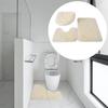 3 Pieces Bathroom Rug Set Bath Mat Toilet Lid Cover U Shape Rug Soft Washable Floor Mat for Shower Laundry Room Kitchen Tub