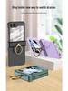 GKK Samsung Z Flip5 Full Coverage Frosted Case with Finger Ring Buckle & Small Folding Hinge.