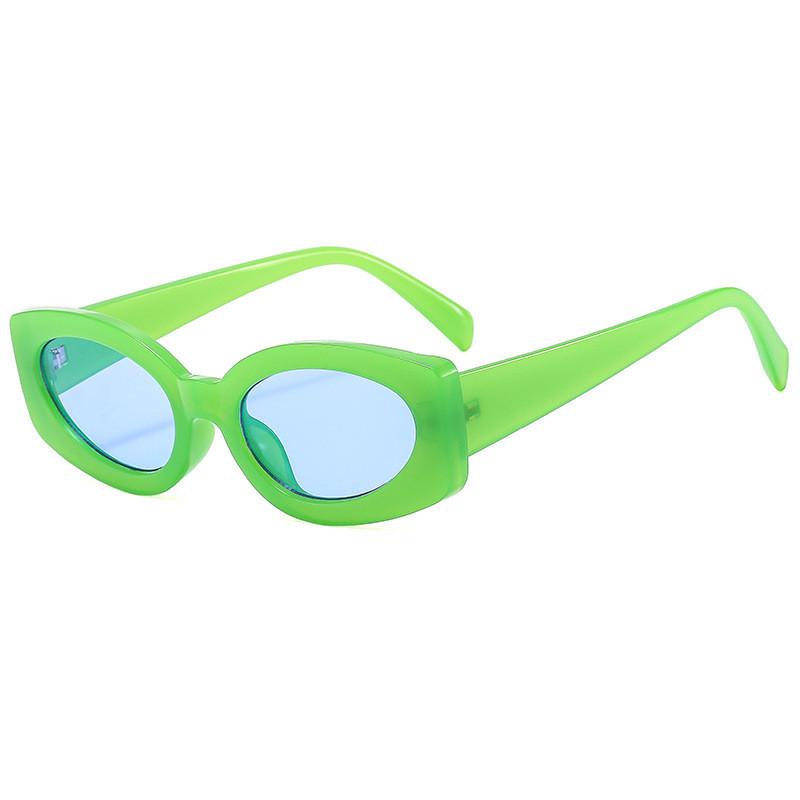 

Fashion Square Green Frame Sunglasses With Uv400 Protection For Outdoor Activities зелёный