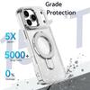 Coque de Téléphone - BOOLING - pour iPhone 17 Pro - Silicone et PC - Transparent - Anneau Magnétique